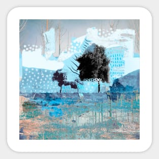 Wooded dream collage Sticker